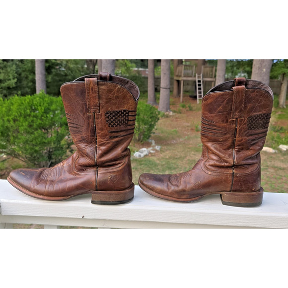 Ariat Circuit Patriot USA Flag Cowboy Boots 11.5D Western Ranch Cowboycore main image 12